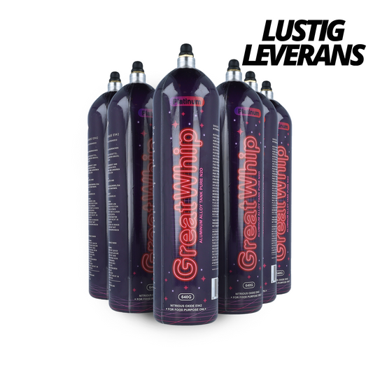 GreatWhip - 640G Aluminium LUSTGASTUB - 6 Pack